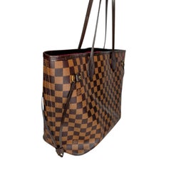 Louis Vuitton 2016 Neverfull MM Damier Ebene Tote