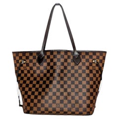 Louis Vuitton 2016 Neverfull MM Damier Ebene Tote