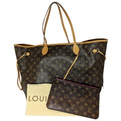Louis Vuitton 2016 Neverfull Monogram GM Tote and Pouchette at 1stDibs