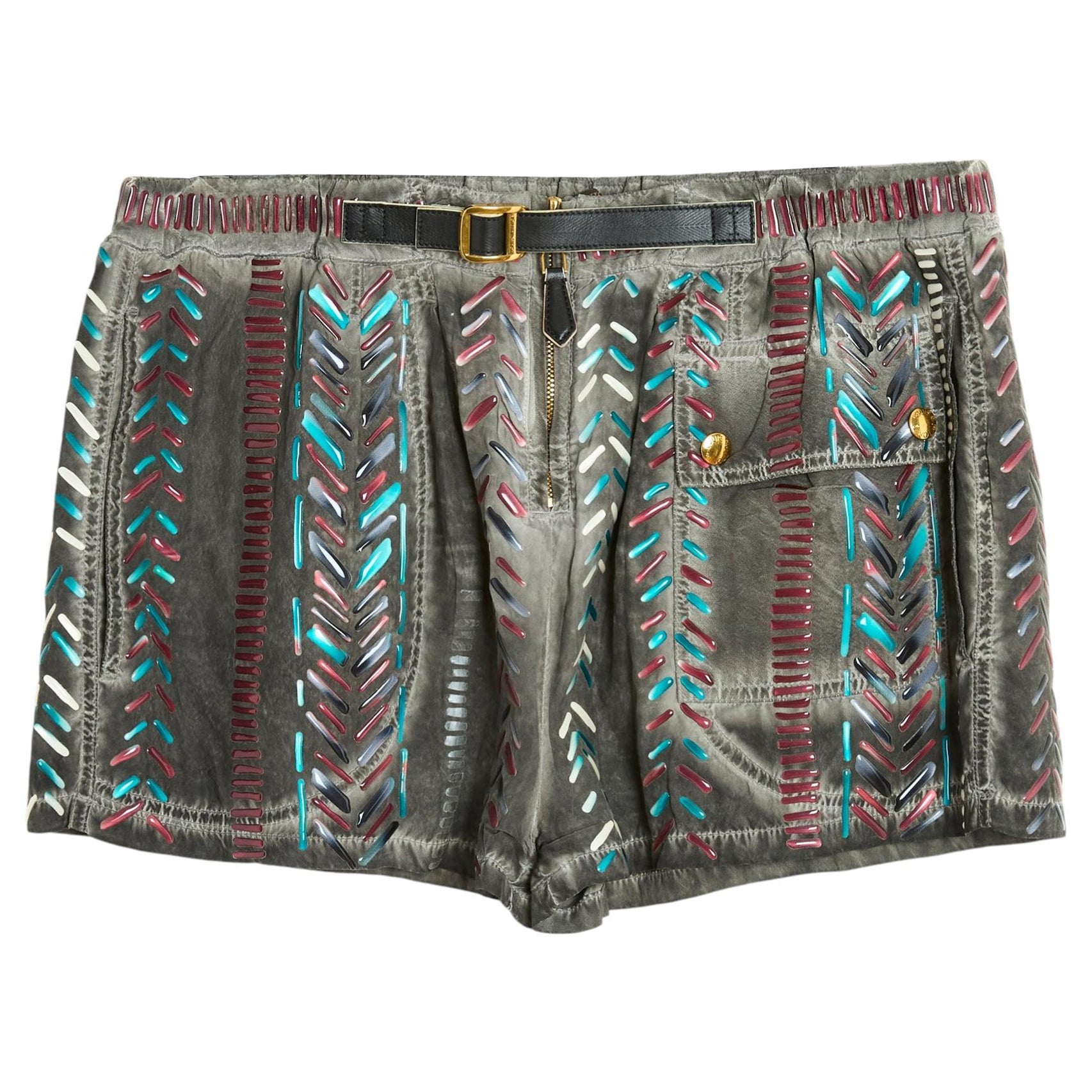 Louis Vuitton 2016 Short Soie FR38 Ghesquière Seiden-Shorts UK10 US8