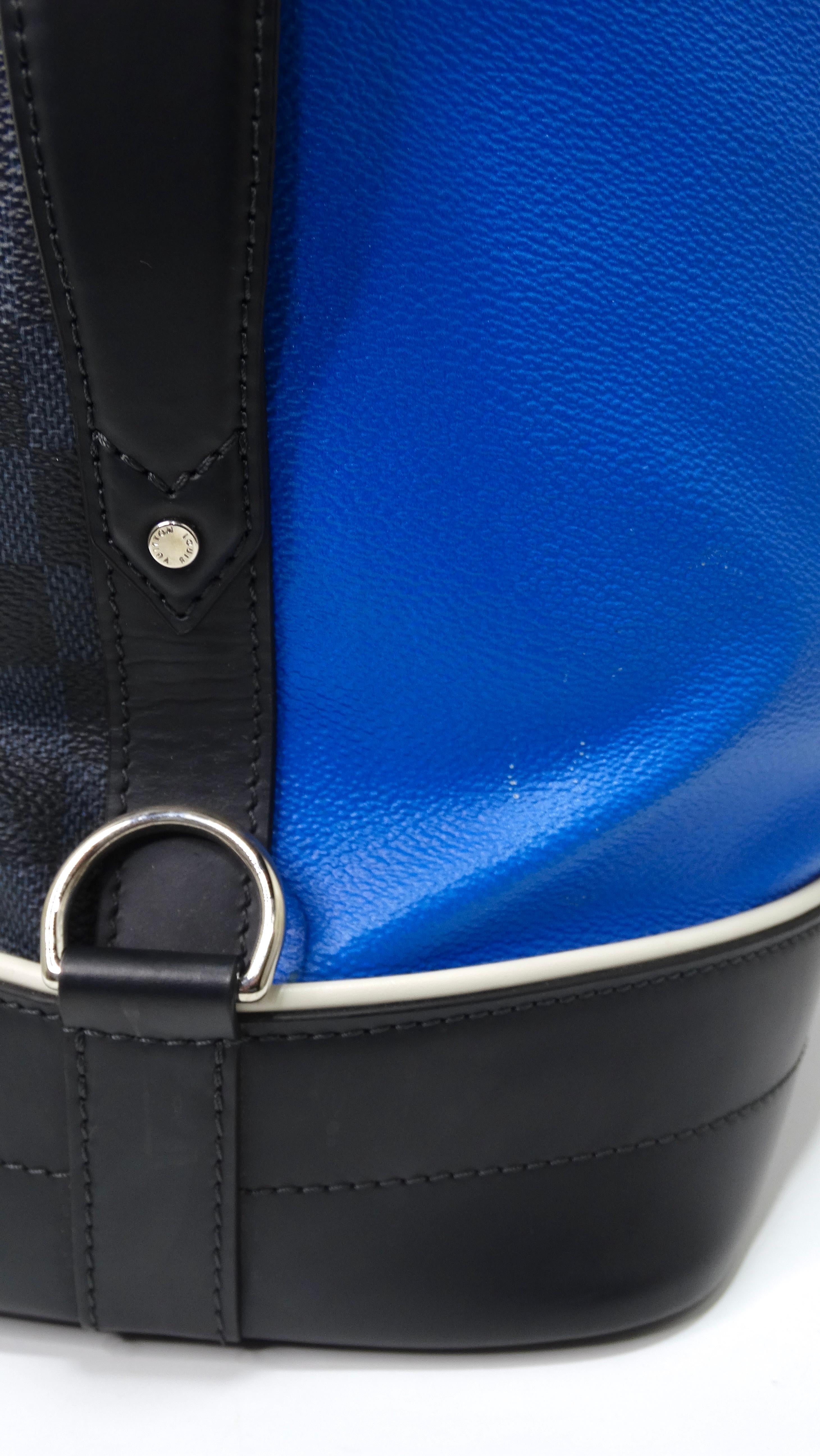 LOUIS VUITTON 2017 Americas Cup Damier Cobalt Noe Marin Bag In Excellent Condition For Sale In Scottsdale, AZ