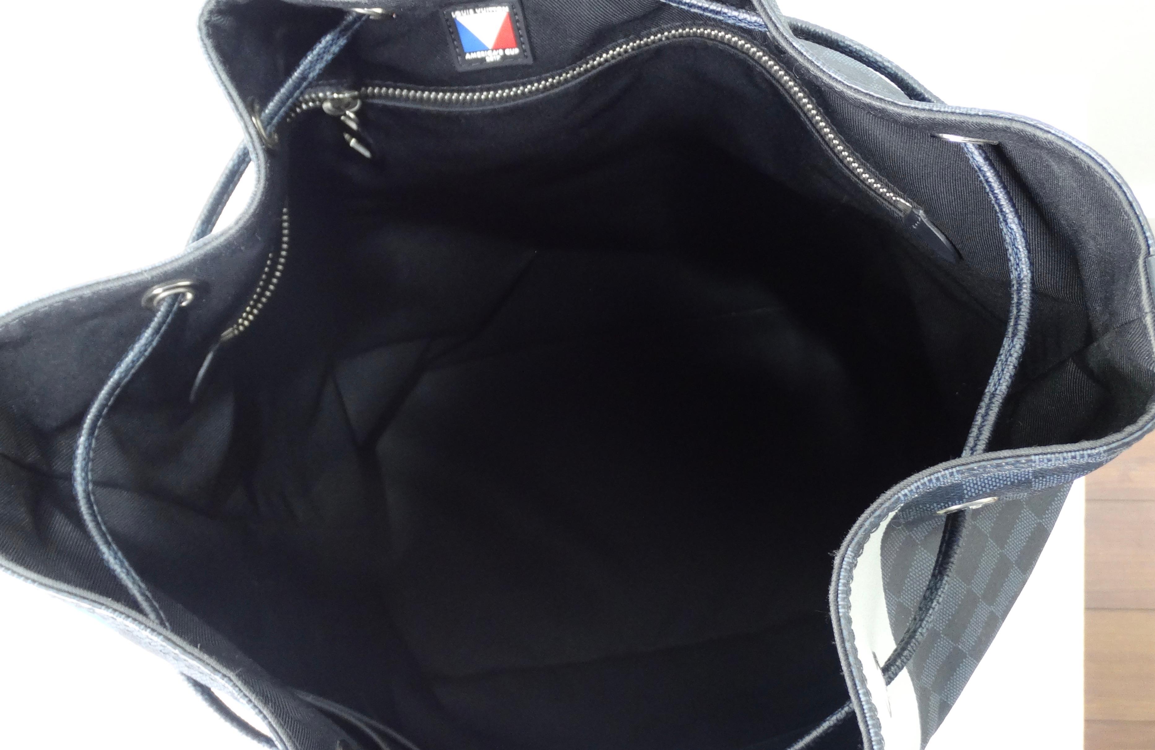 LOUIS VUITTON 2017 Americas Cup Damier Cobalt Noe Marin Bag For Sale 3