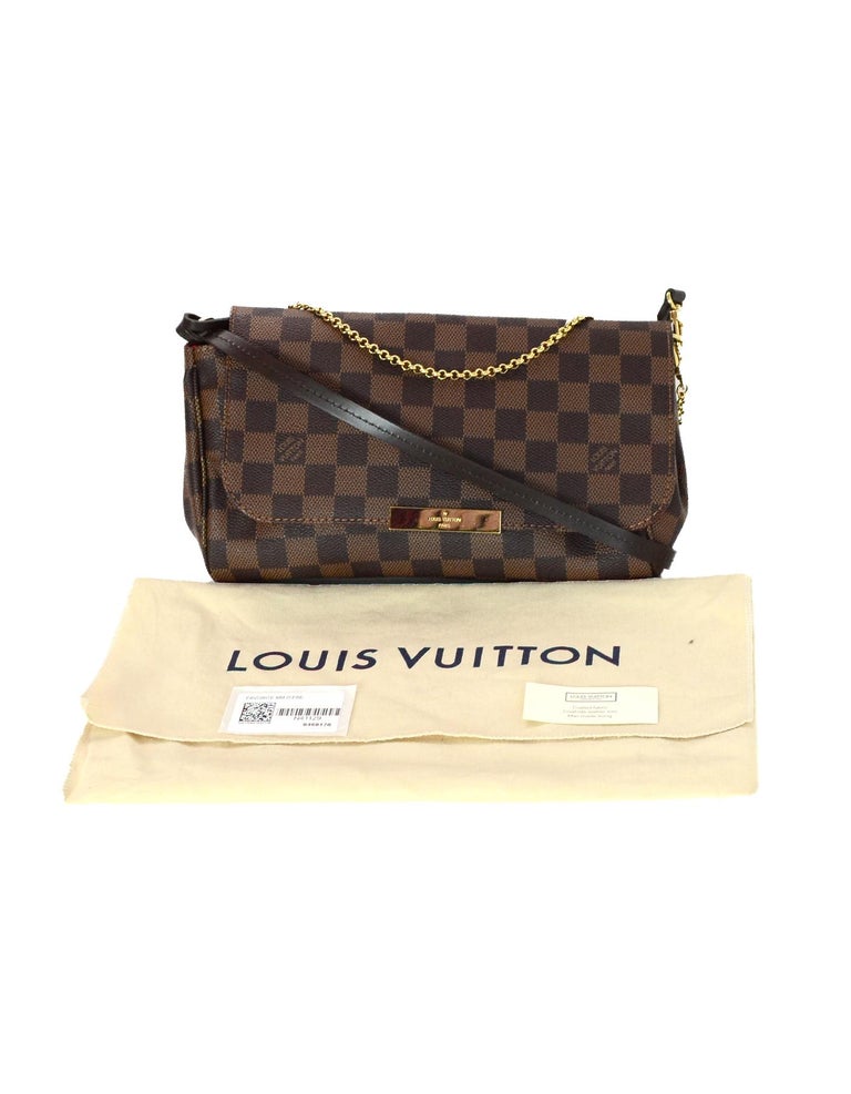 Louis Vuitton 2017 Brown Damier Canvas Favorite MM Crossbody Bag For Sale at 1stdibs
