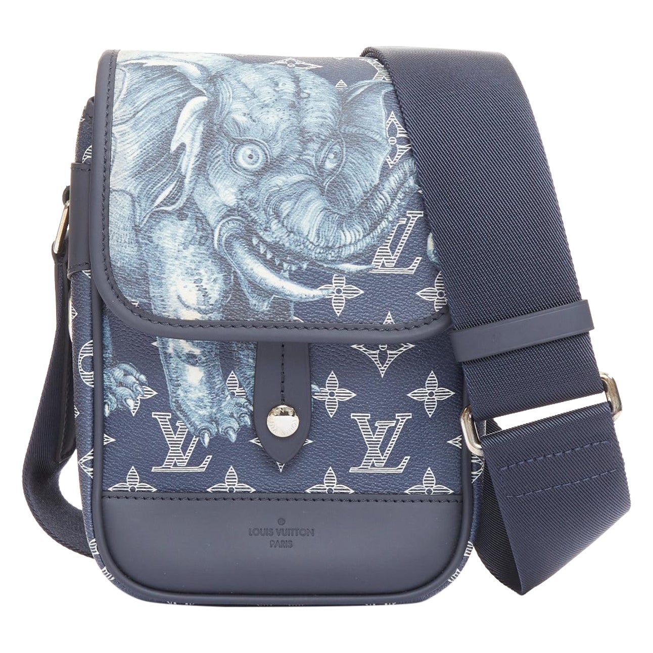 LOUIS VUITTON 2017 Borsa a tracolla in tela con elefante Savane dei fratelli Chapman, in edizione limitata. in vendita