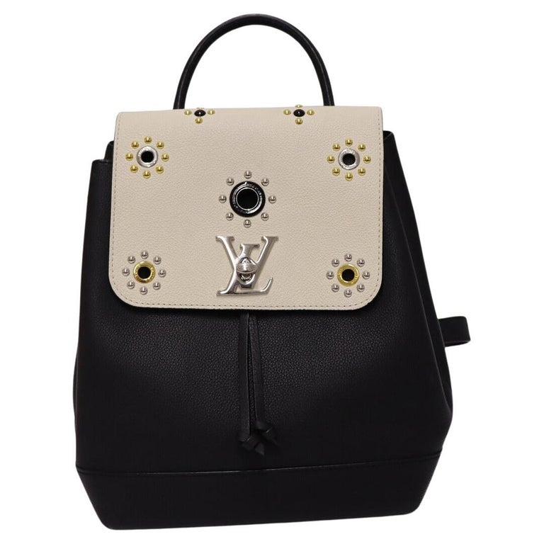 Louis Vuitton Creme Calfskin Mechanical Flower Lockme Mini Backpack