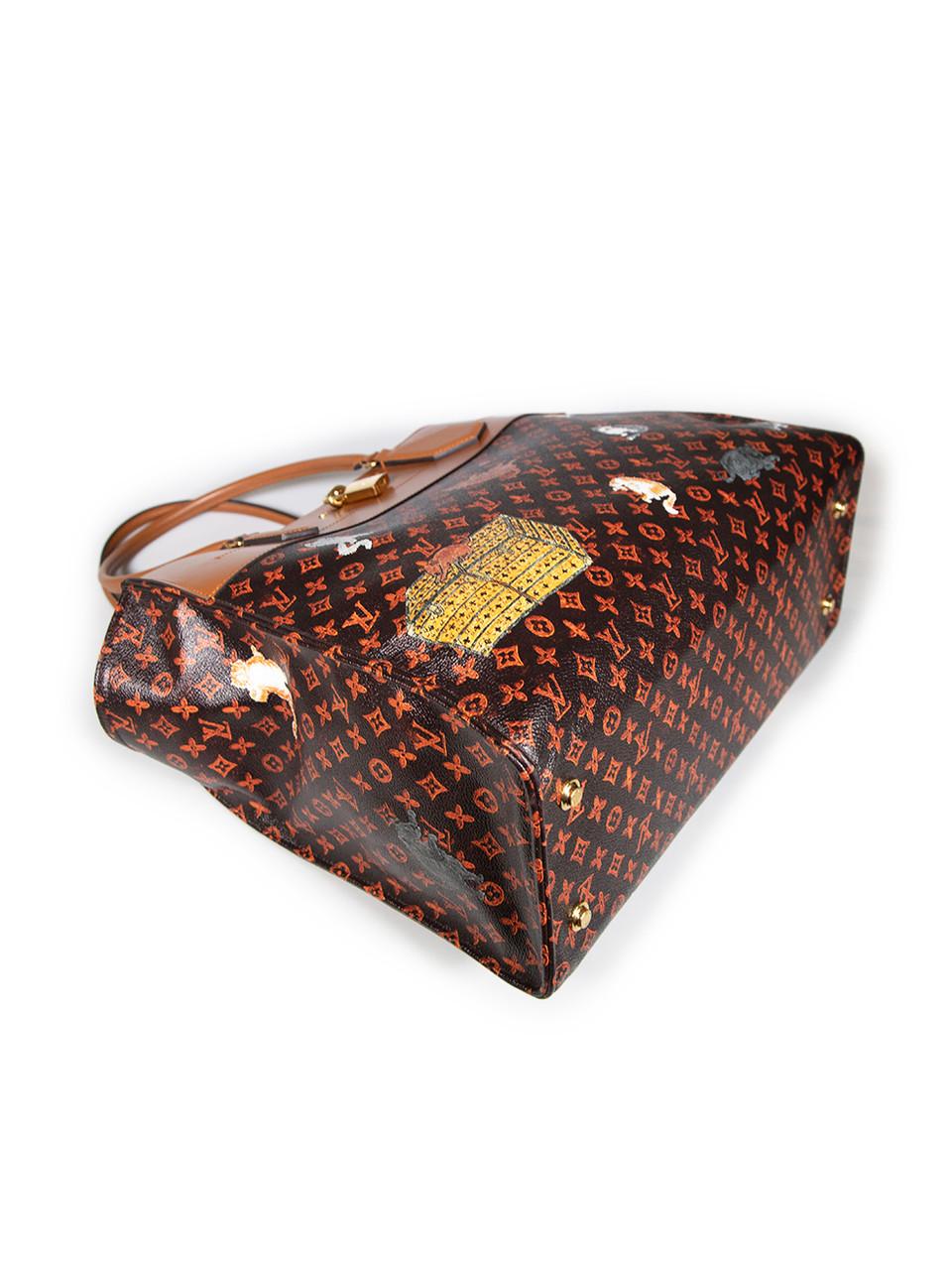 Louis Vuitton 2018 Brown Grace Coddington Catogram City Steamer XXL Cabas 1