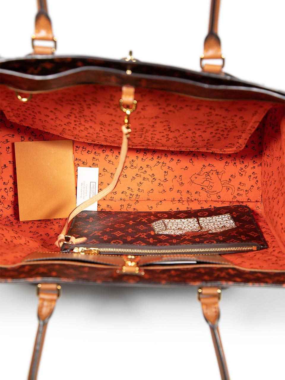 Louis Vuitton 2018 Brown Grace Coddington Catogram City Steamer XXL Cabas 2