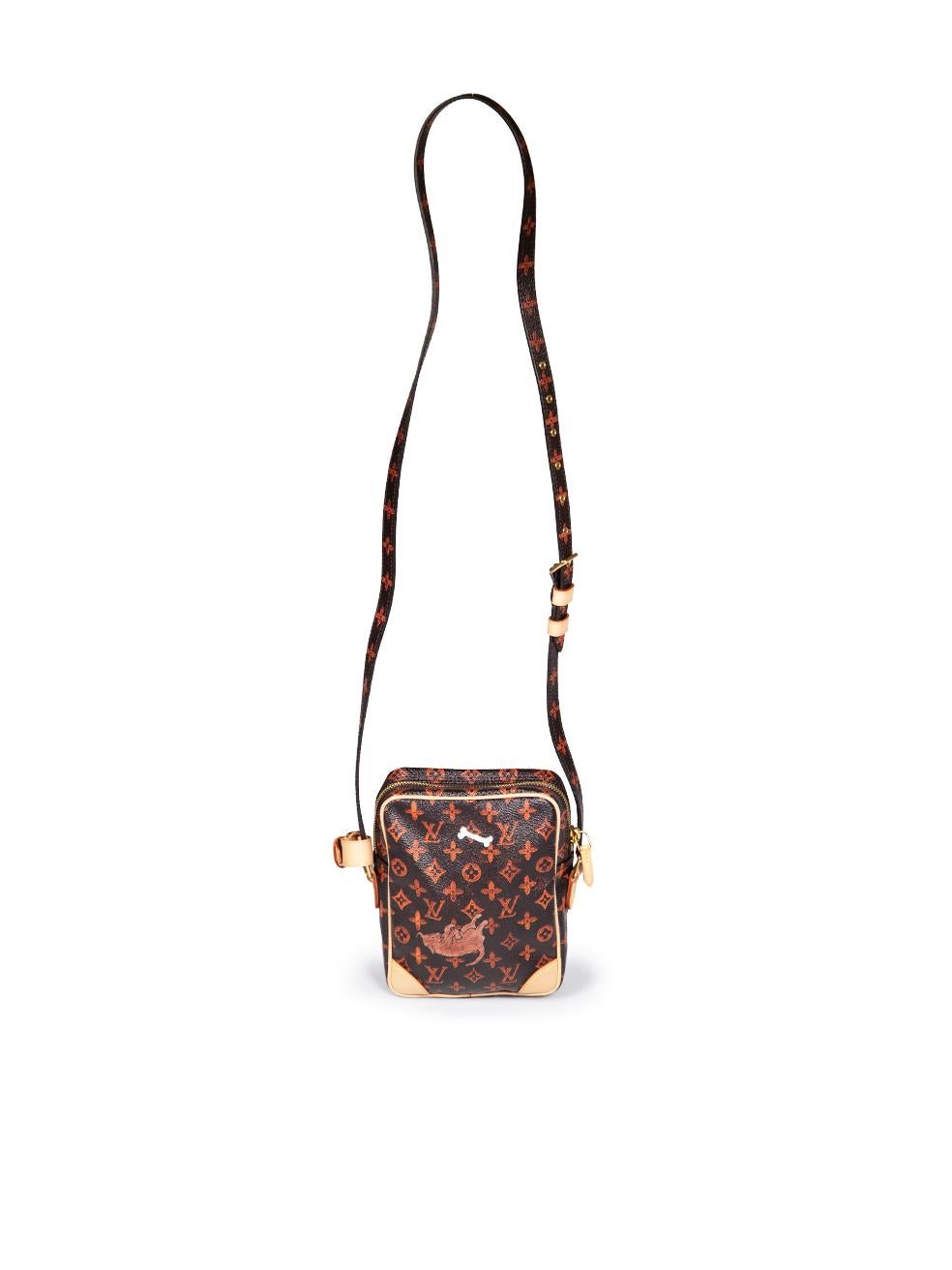 Black Louis Vuitton 2018 Brown Grace Coddington Catogram Paname MM Crossbody Bag