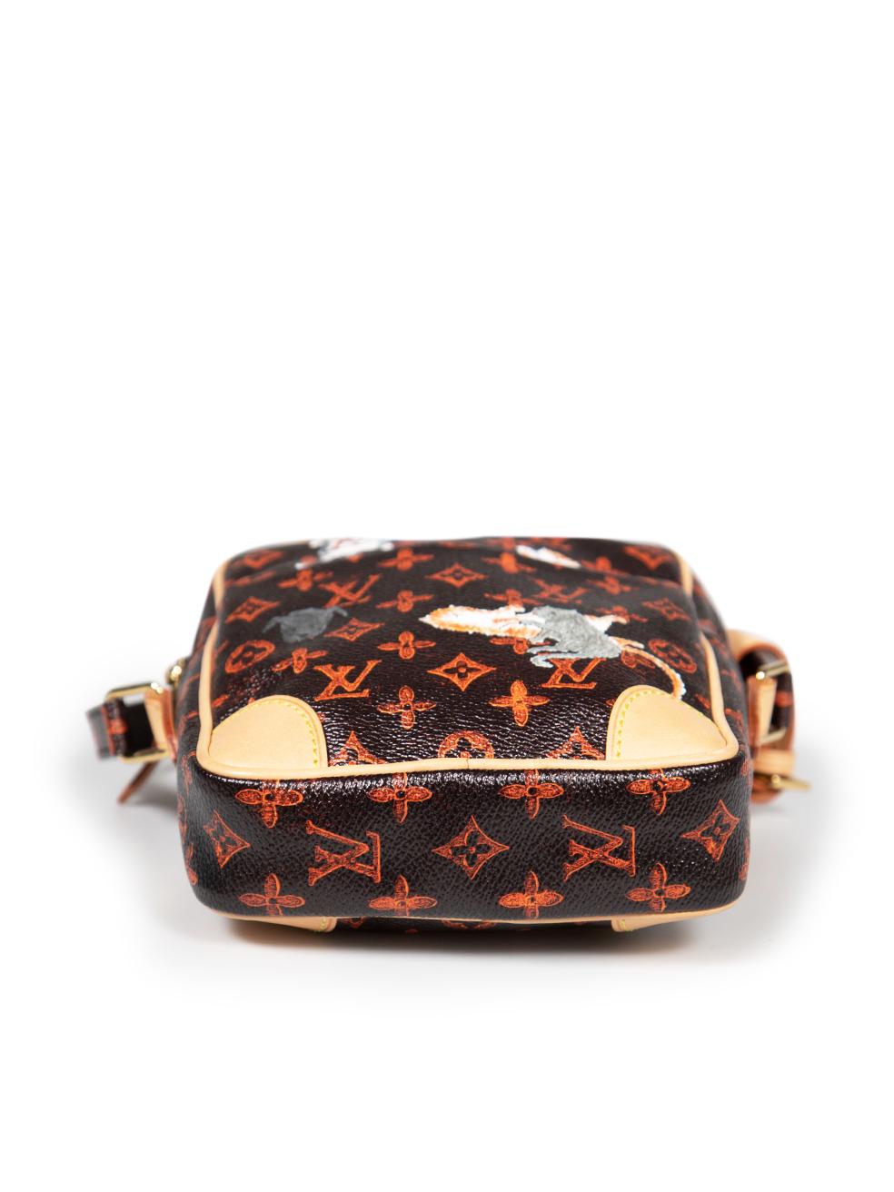 Louis Vuitton 2018 Brown Grace Coddington Catogram Paname MM Crossbody Bag In Excellent Condition In London, GB