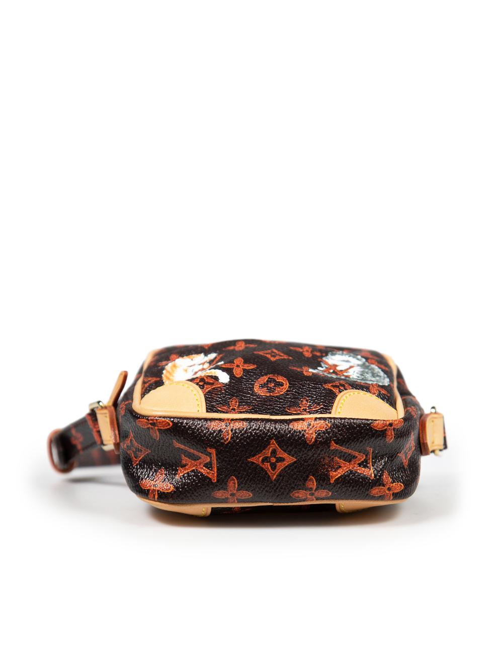 Louis Vuitton 2018 Brown Grace Coddington Catogram Paname PM Crossbody Bag In Excellent Condition In London, GB