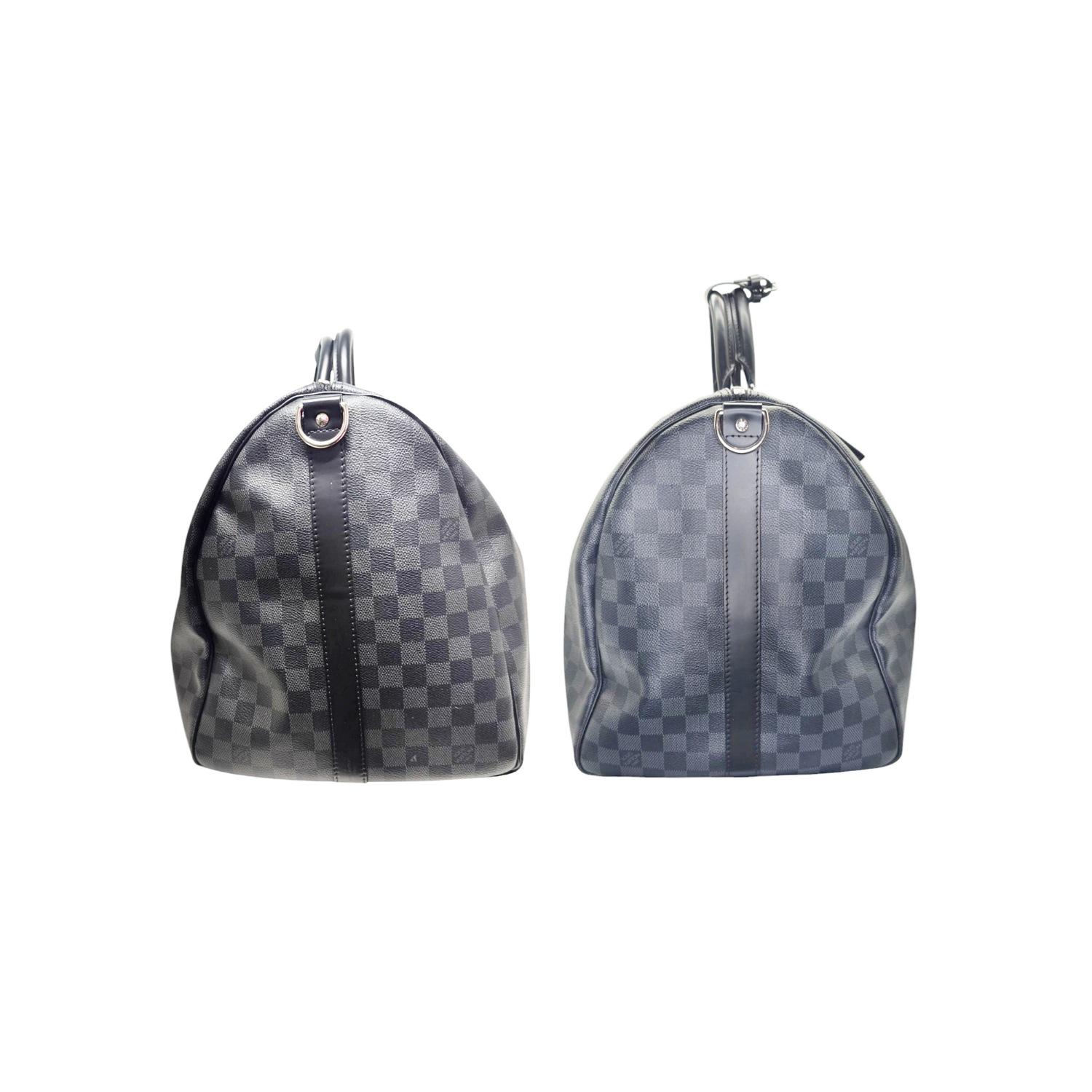 Louis Vuitton 2018 Damier Graphite Keepall 55 Bandouliere In Good Condition In Scottsdale, AZ