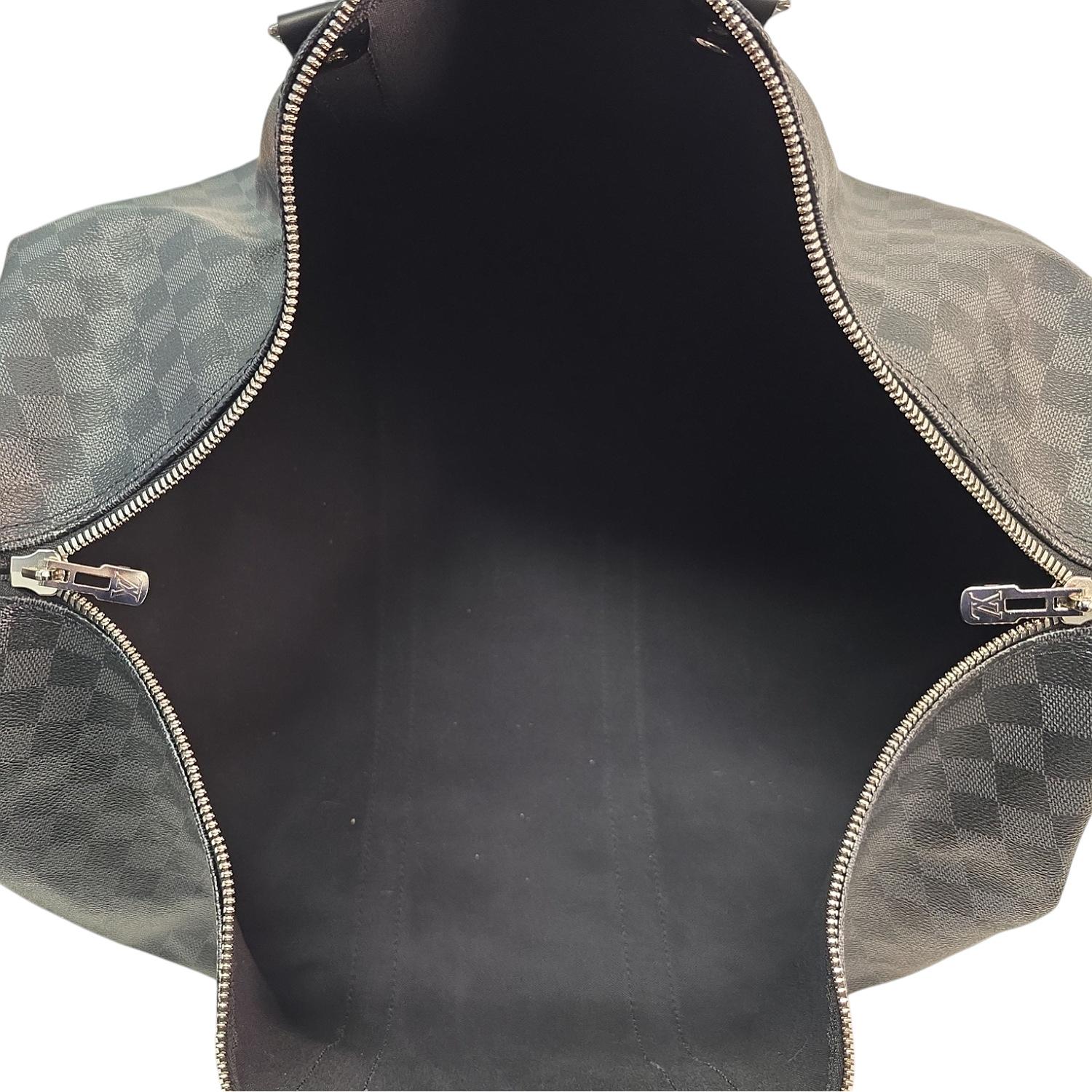 Women's or Men's Louis Vuitton 2018 Damier Graphite Keepall 55 Bandouliere