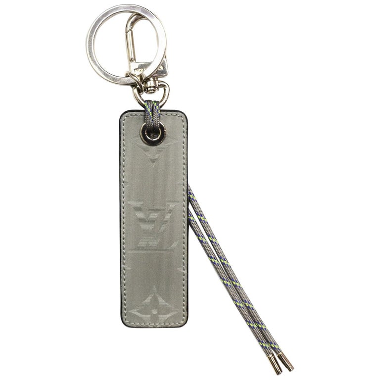 Louis Vuitton 2018 Grey LV Monogram Titanium Fluo Tab Bag Charm/Key Ring Unisex at 1stdibs