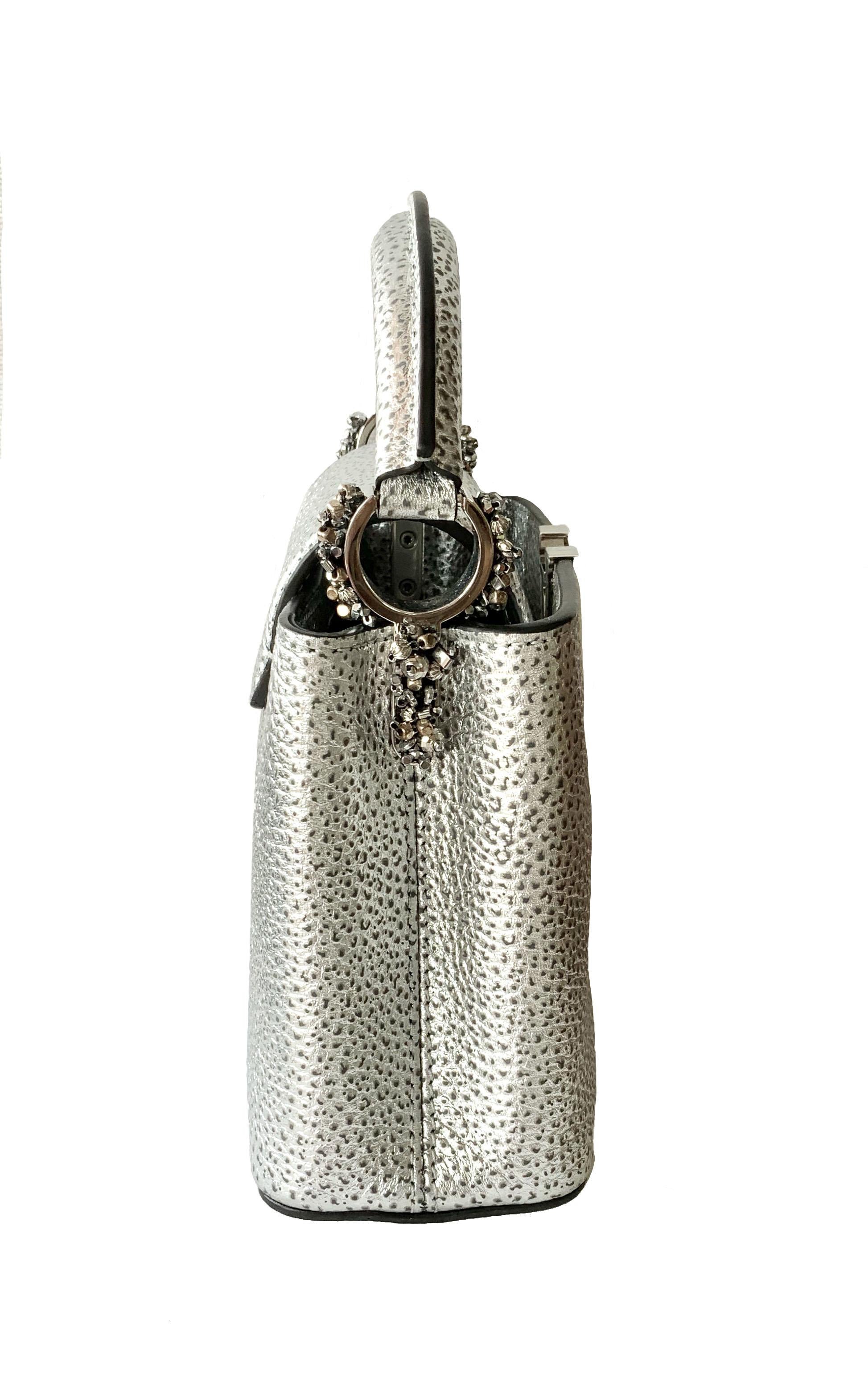 louis vuitton capucines silver