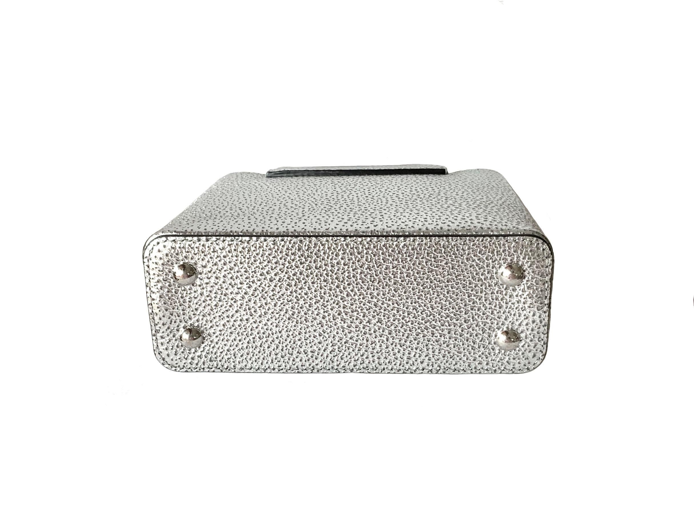 Women's or Men's Louis Vuitton 2018 Limited Edition Metallic Silver Capucines Mini Bag
