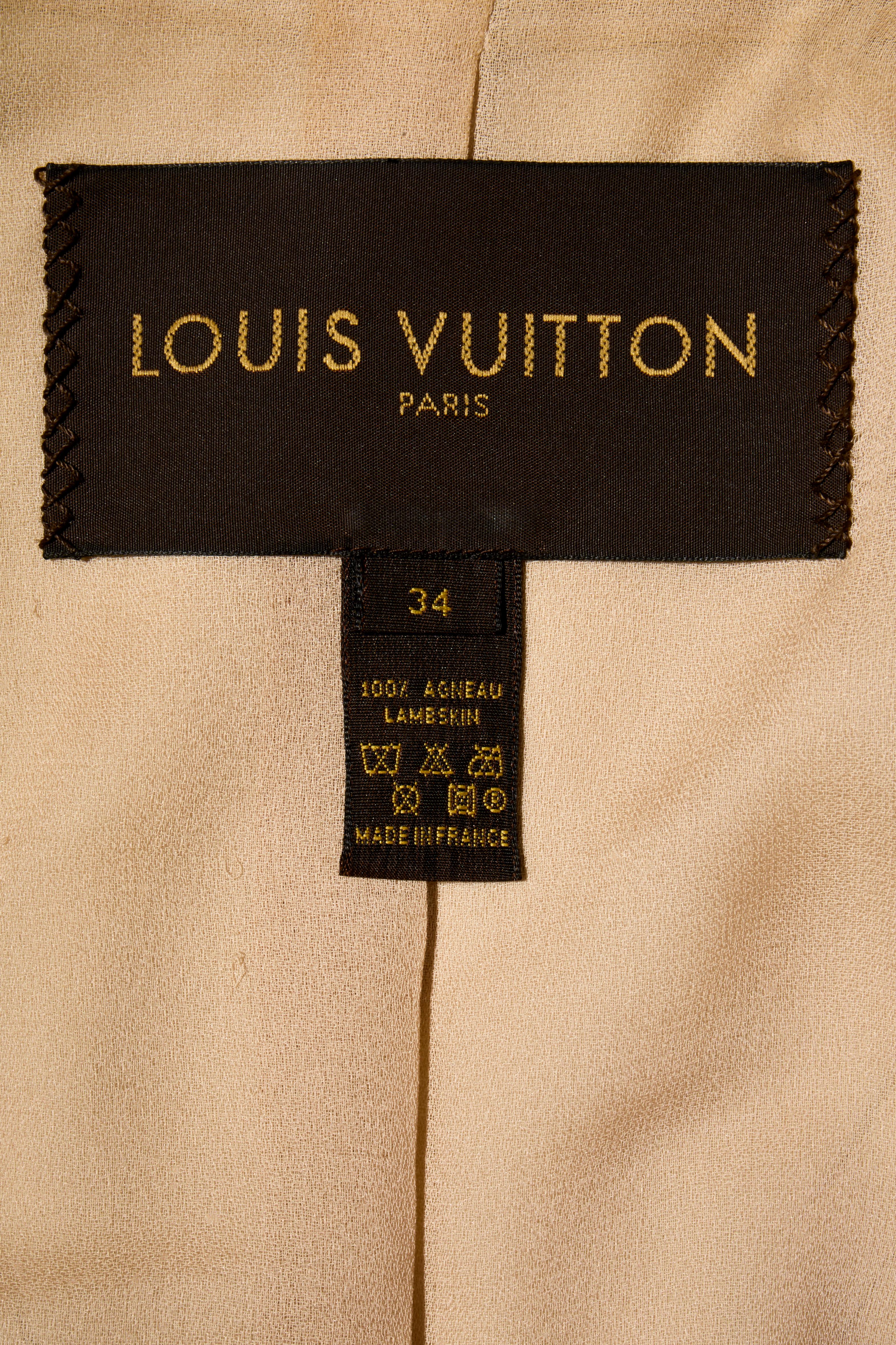 Louis Vuitton 2018 Blazer dorado metalizado con cuello de tweed deshilachado Talla FR 34 en venta 2
