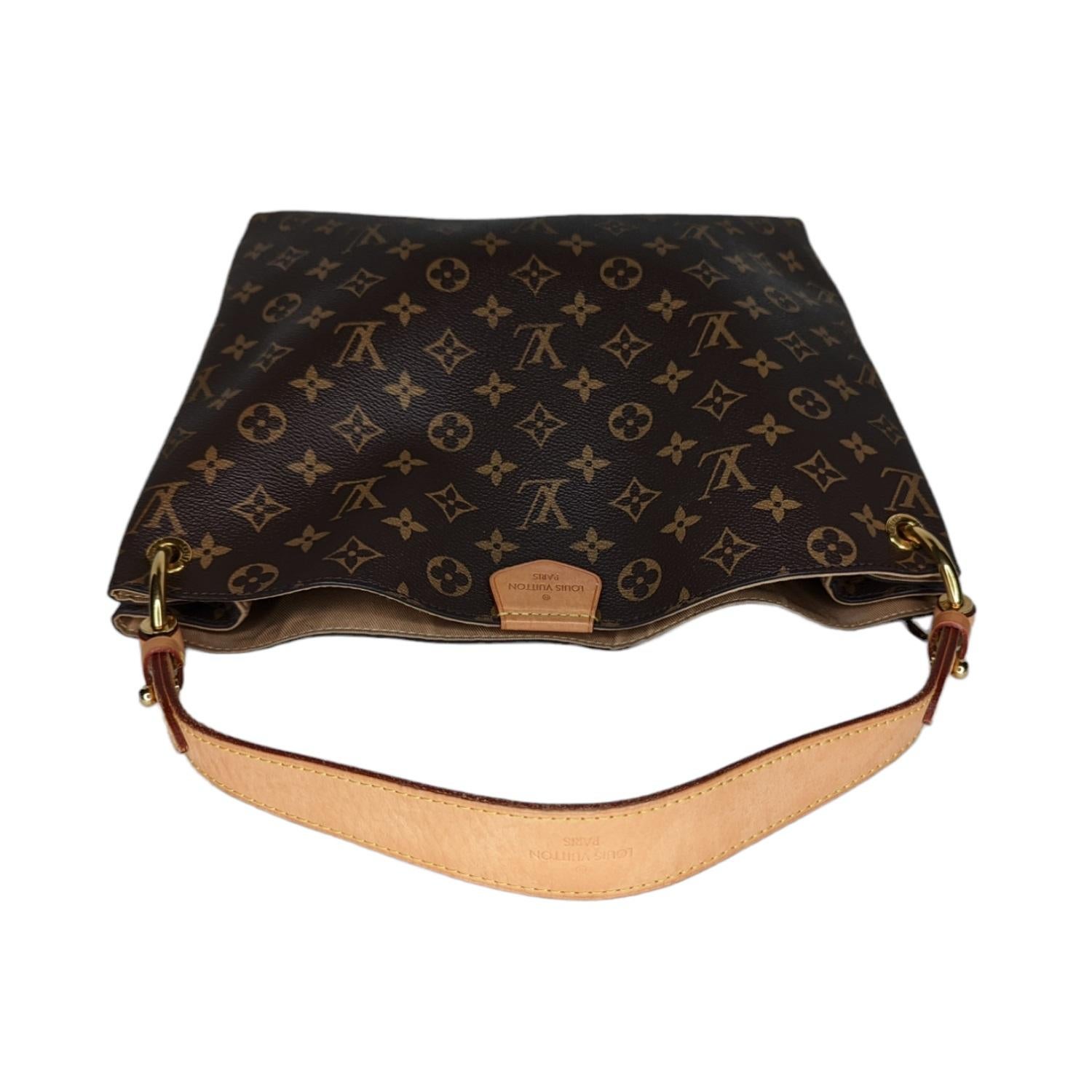 Louis Vuitton 2018 Monogram Canvas Graceful PM Hobo In Excellent Condition In Scottsdale, AZ
