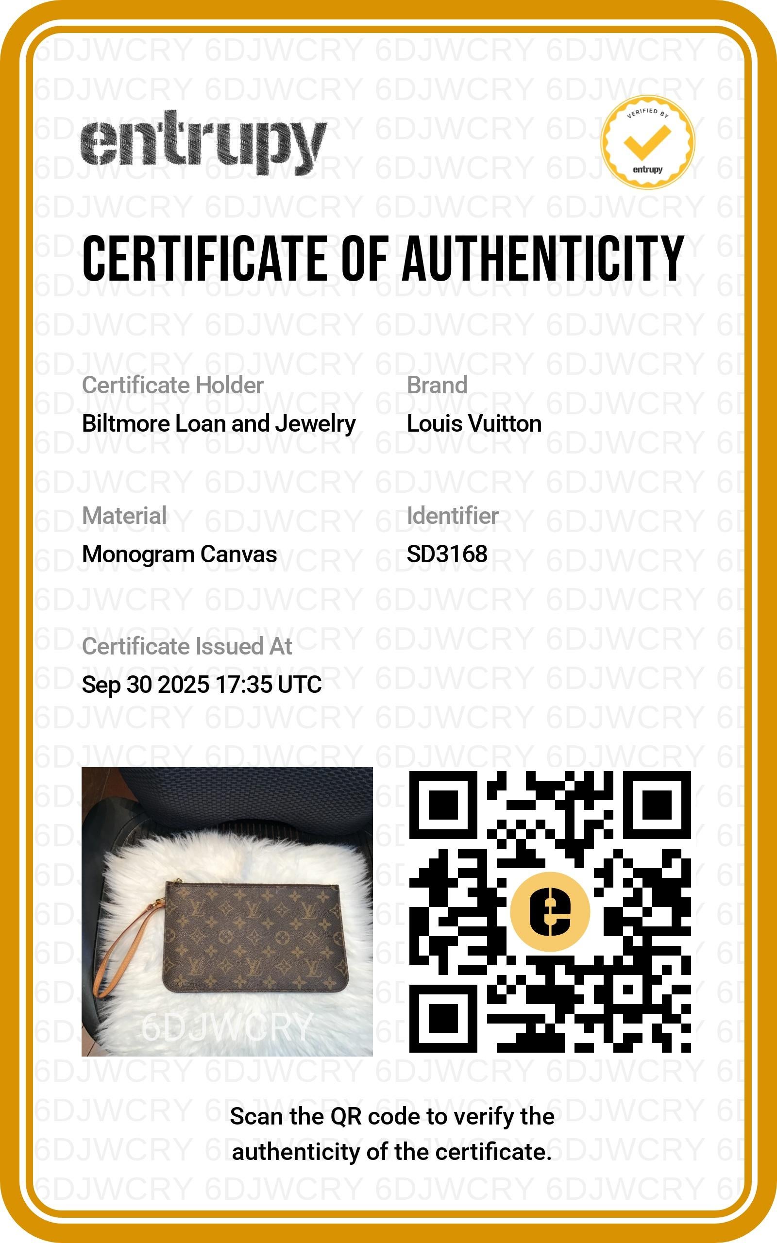 Louis Vuitton 2018 Monogram Canvas Neverfull MM Pochette in vendita 6