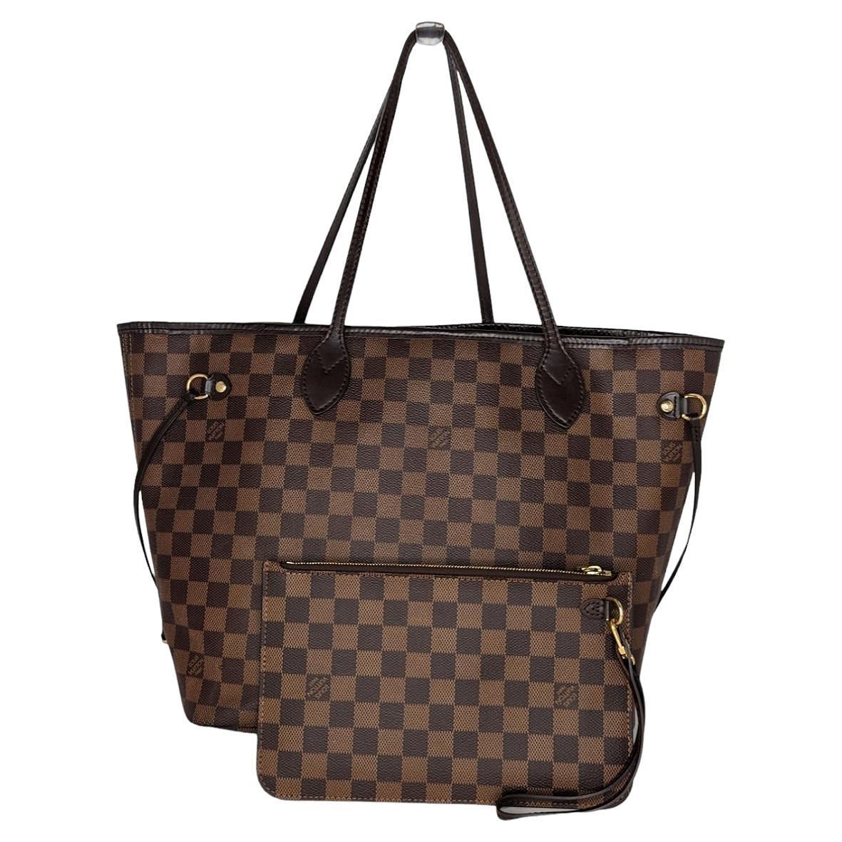 Louis Vuitton Neverfull PM Tote Bag - Damier Ebene Canvas , Red Interior at  1stDibs