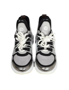 Louis Vuitton 2018 Silver/Black Archlight Reflective Sneakers sz 39 rt $1, 500
