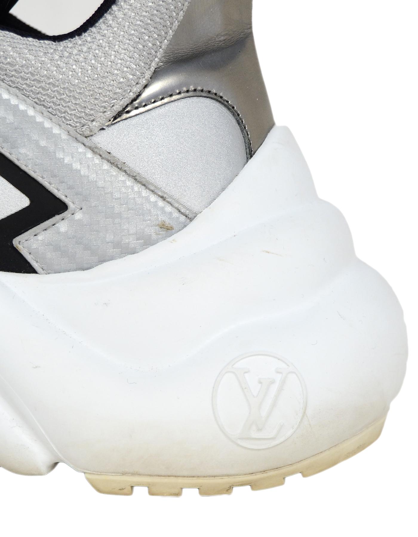 Louis Vuitton 2018 Silver/Black Archlight Reflective Sneakers sz 39 rt $1, 500 4