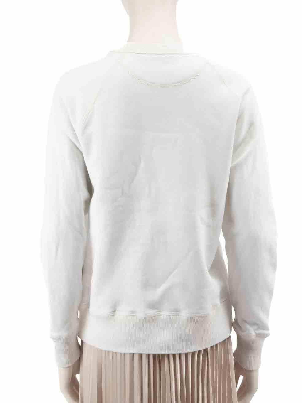 Gray Louis Vuitton 2018 White Vivienne Forever Top Size S