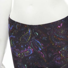 LOUIS VUITTON 2019 black blue paisley print stretchy legging FR34 XS rare