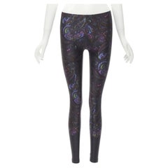 LOUIS VUITTON 2019 black blue paisley print stretchy legging FR34 XS rare
