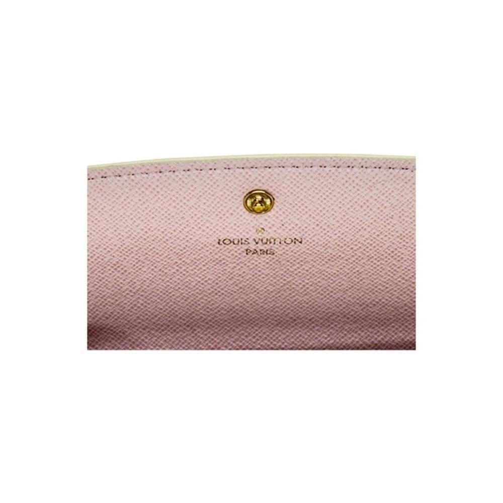 Louis Vuitton 2019 Damier Azur Emilie Wallet Rose Ballerine Pink For Sale 1