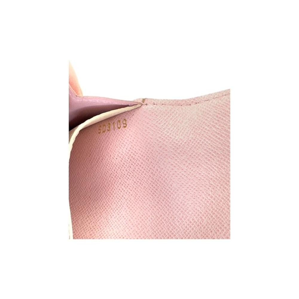 Louis Vuitton 2019 Damier Azur Emilie Wallet Rose Ballerine Pink For Sale 3