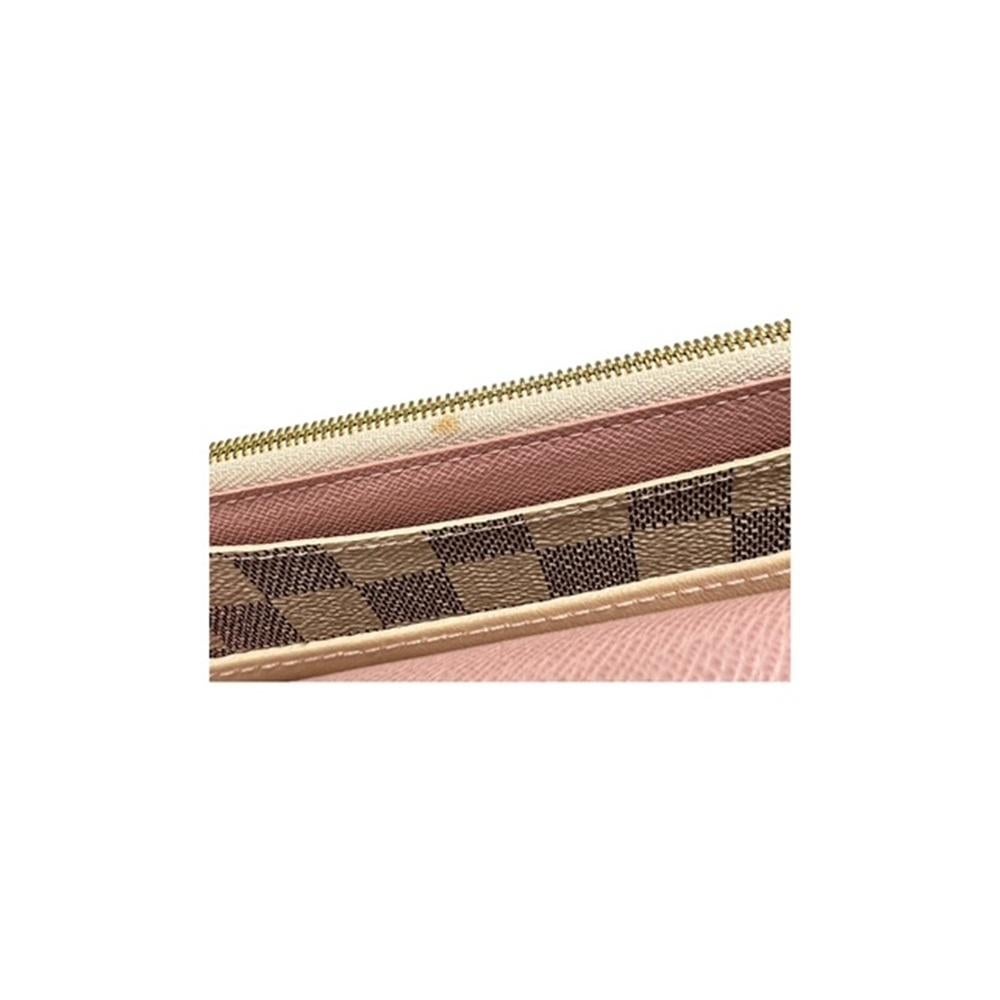 Louis Vuitton 2019 Damier Azur Emilie Wallet Rose Ballerine Pink For Sale 4