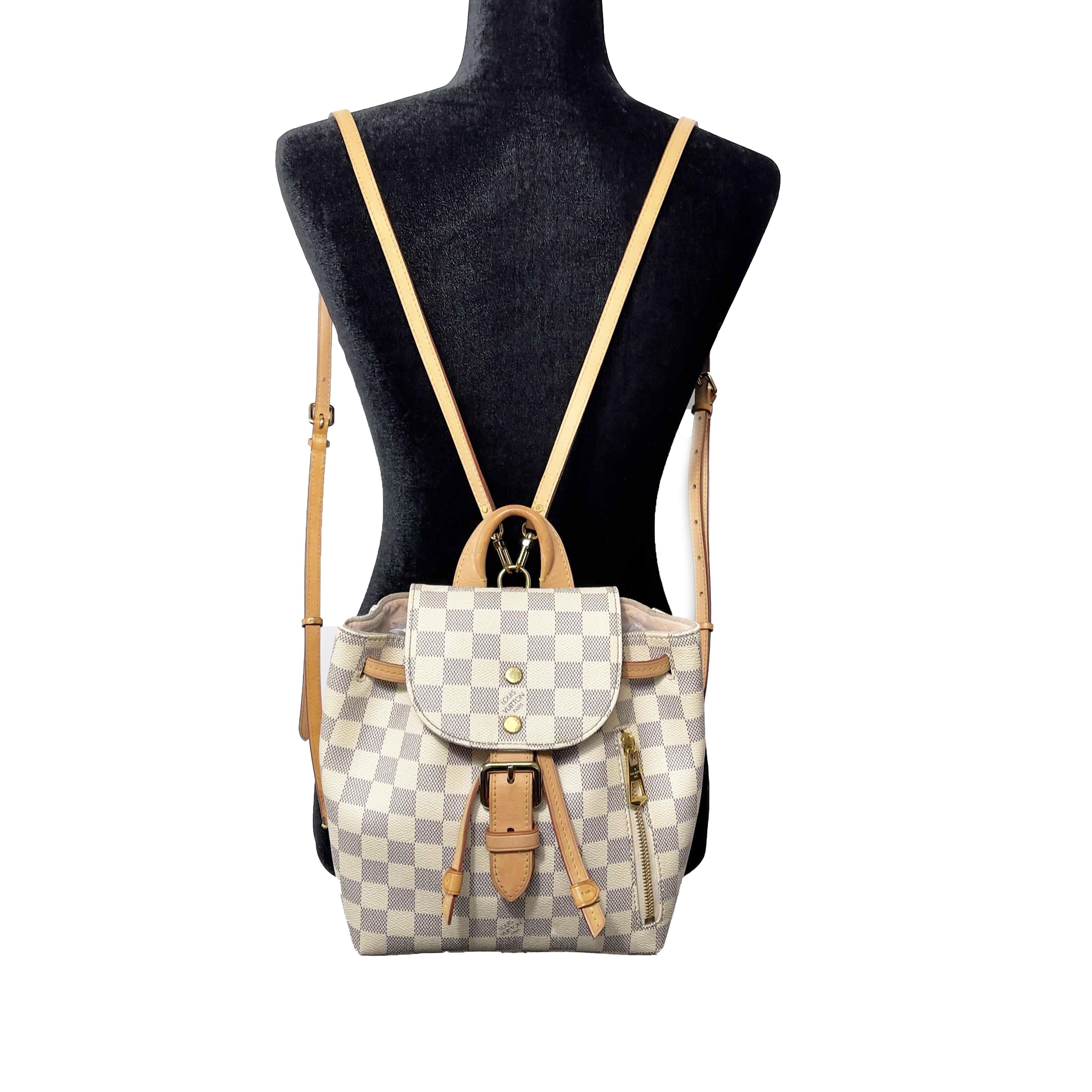 Louis Vuitton - 2019 Damier Azur Sperone BB Backpack - Top Handle 4
