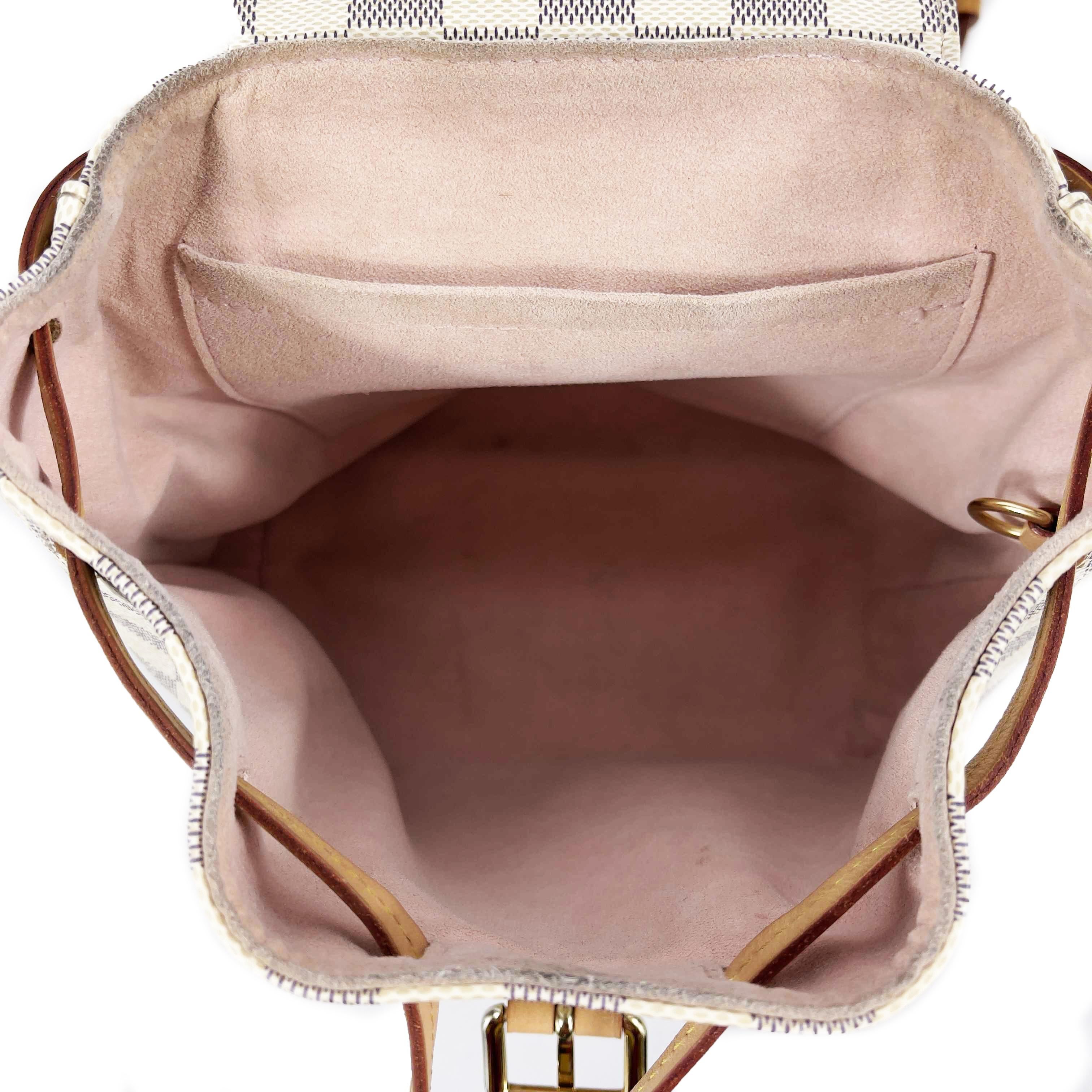 Beige Louis Vuitton - 2019 Damier Azur Sperone BB Backpack - Top Handle