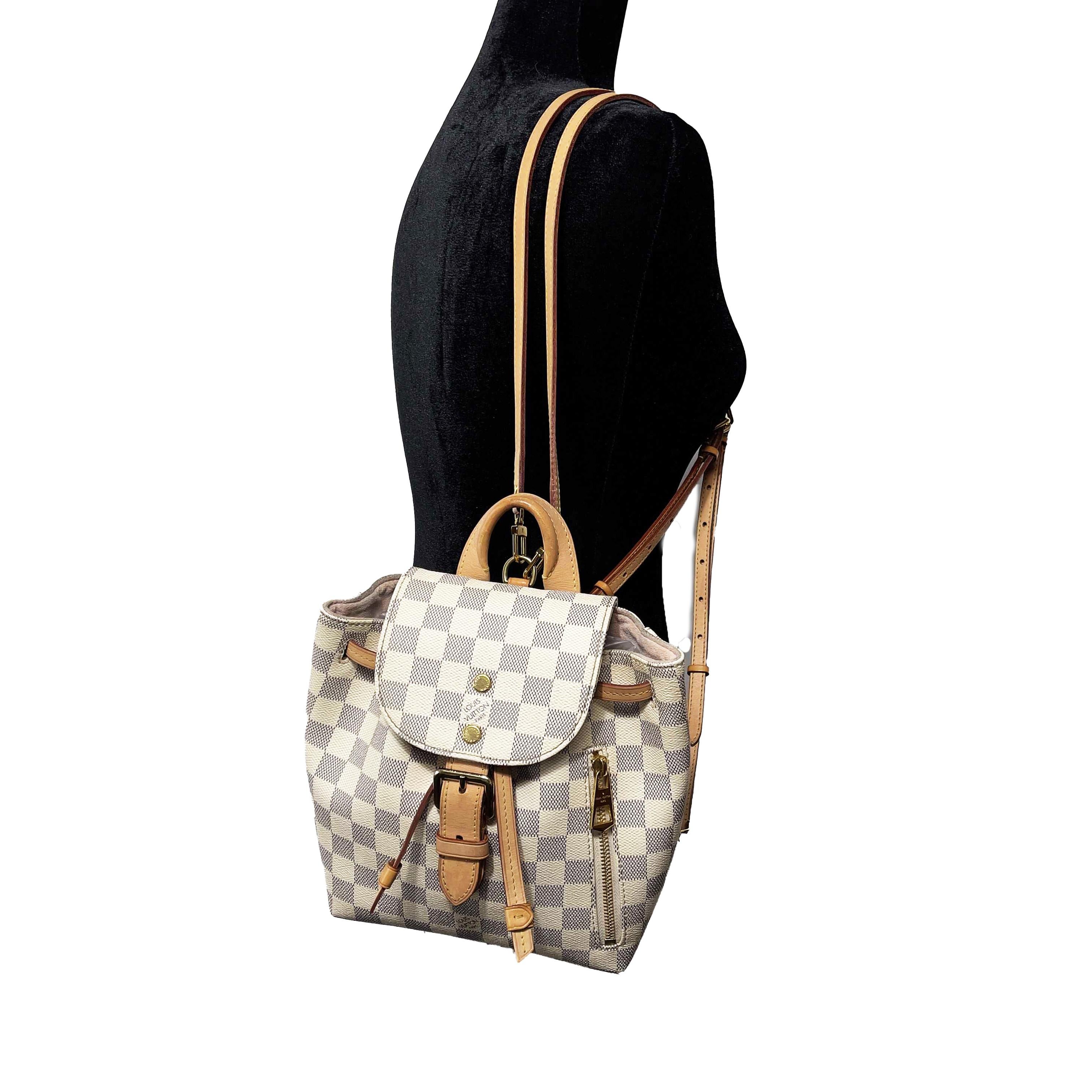 Louis Vuitton - 2019 Damier Azur Sperone BB Backpack - Top Handle In Good Condition In Sanford, FL