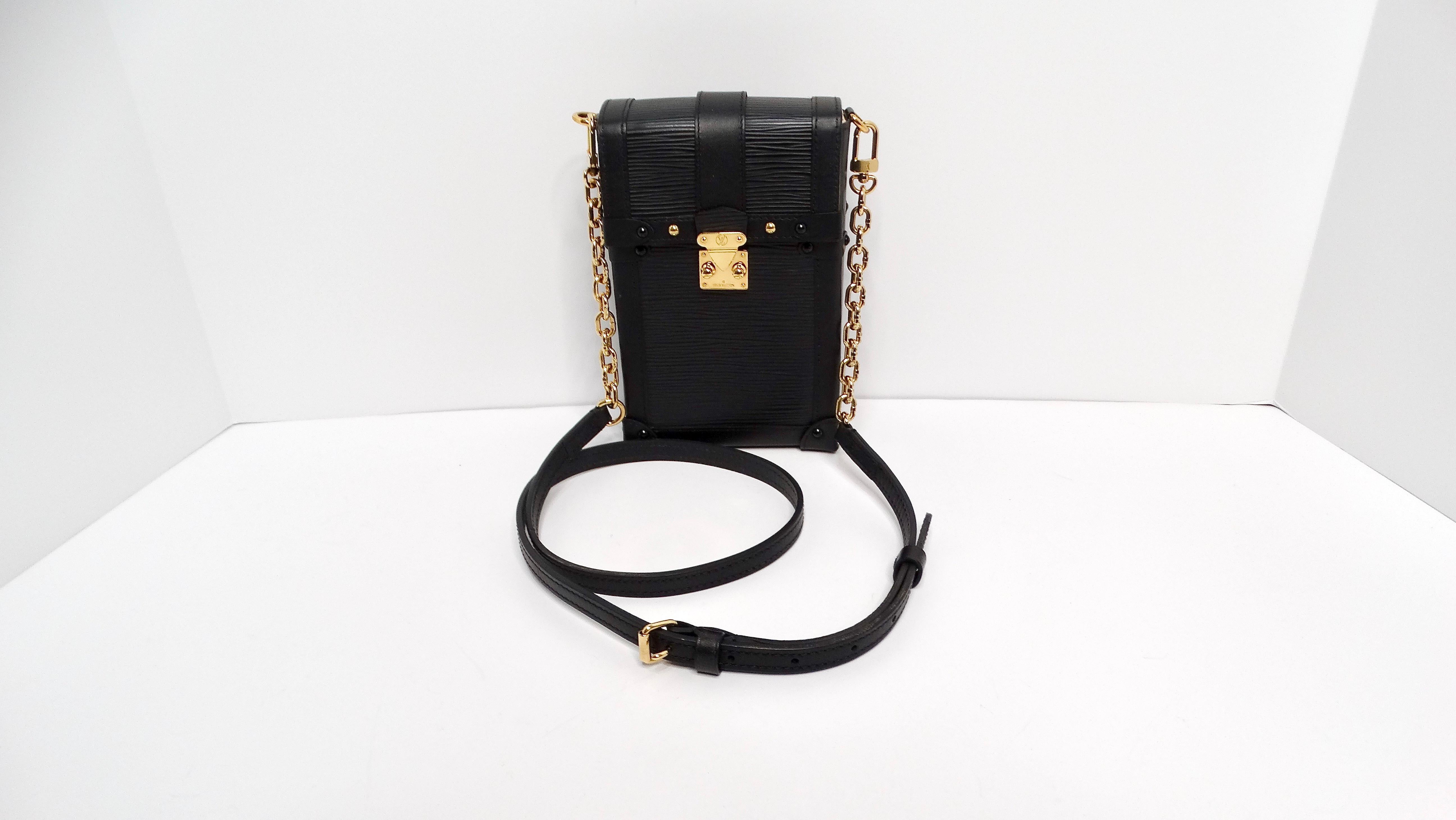 Black Louis Vuitton 2019 Epi Vertical Pochette Trunk Crossbody Bag For Sale