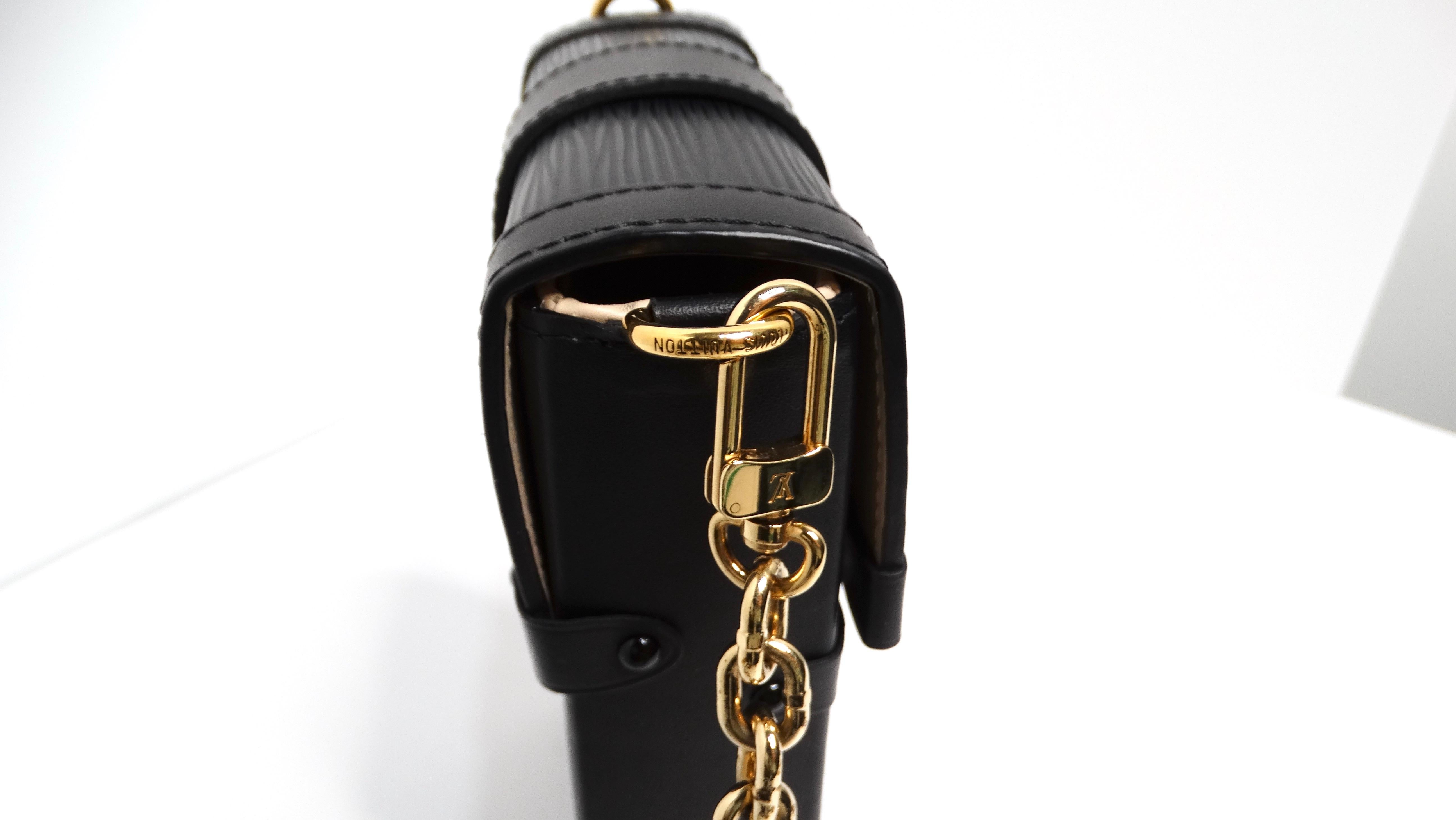 Women's or Men's Louis Vuitton 2019 Epi Vertical Pochette Trunk Crossbody Bag For Sale