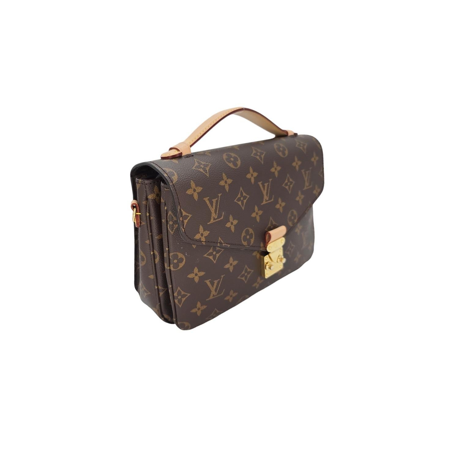Black Louis Vuitton 2019 Monogram Canvas Pochette Metis Handbag