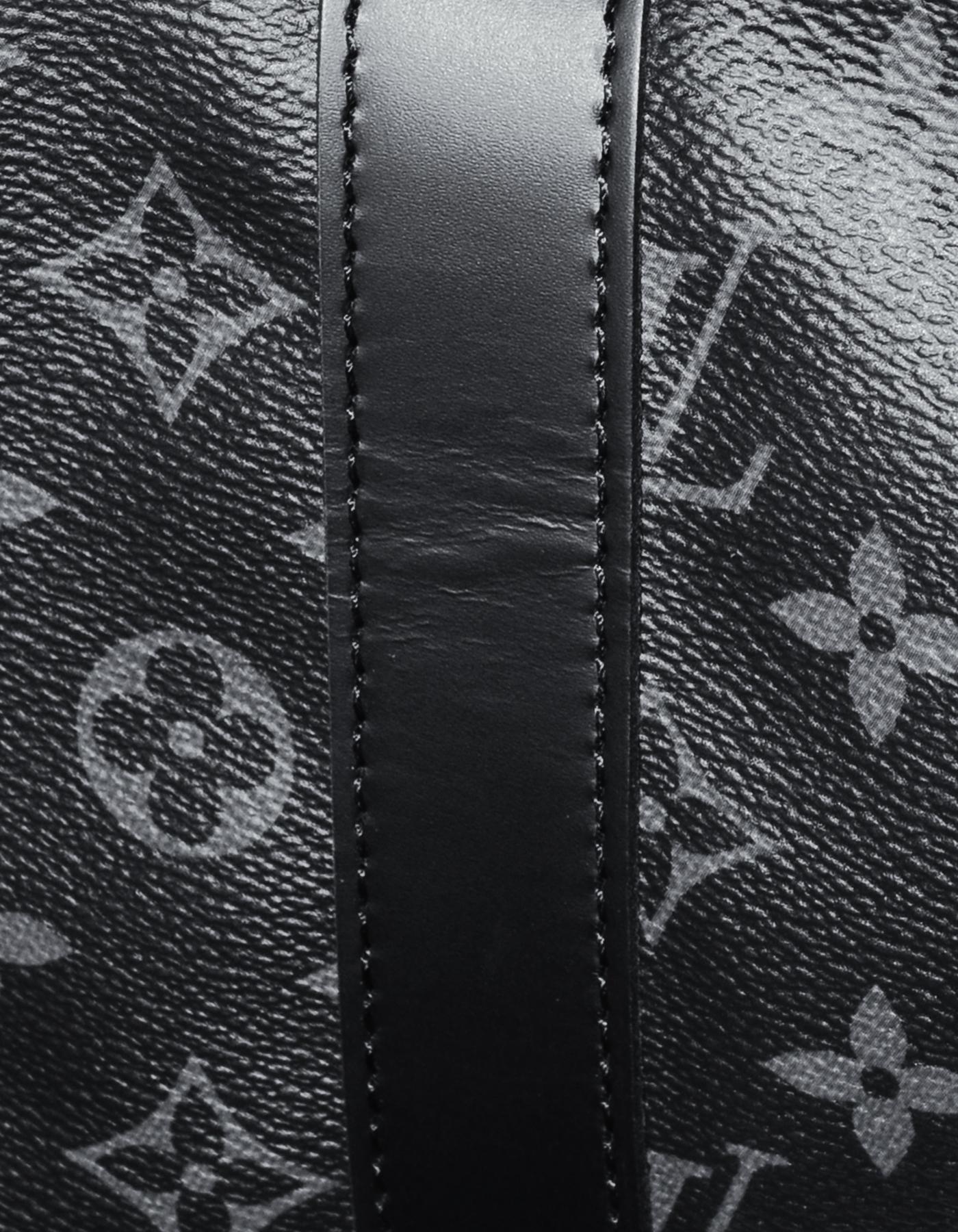 Louis Vuitton 2019 Monogram Eclipse Canvas Keepall Bandouliere 55 Duffle Bag 1