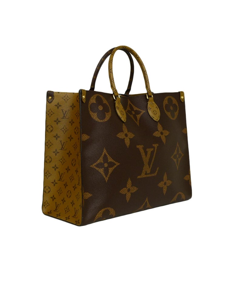 Louis Vuitton 2019 SOLD OUT Reverse Giant Monogram Onthego Tote Bag w/ Box For Sale at 1stdibs