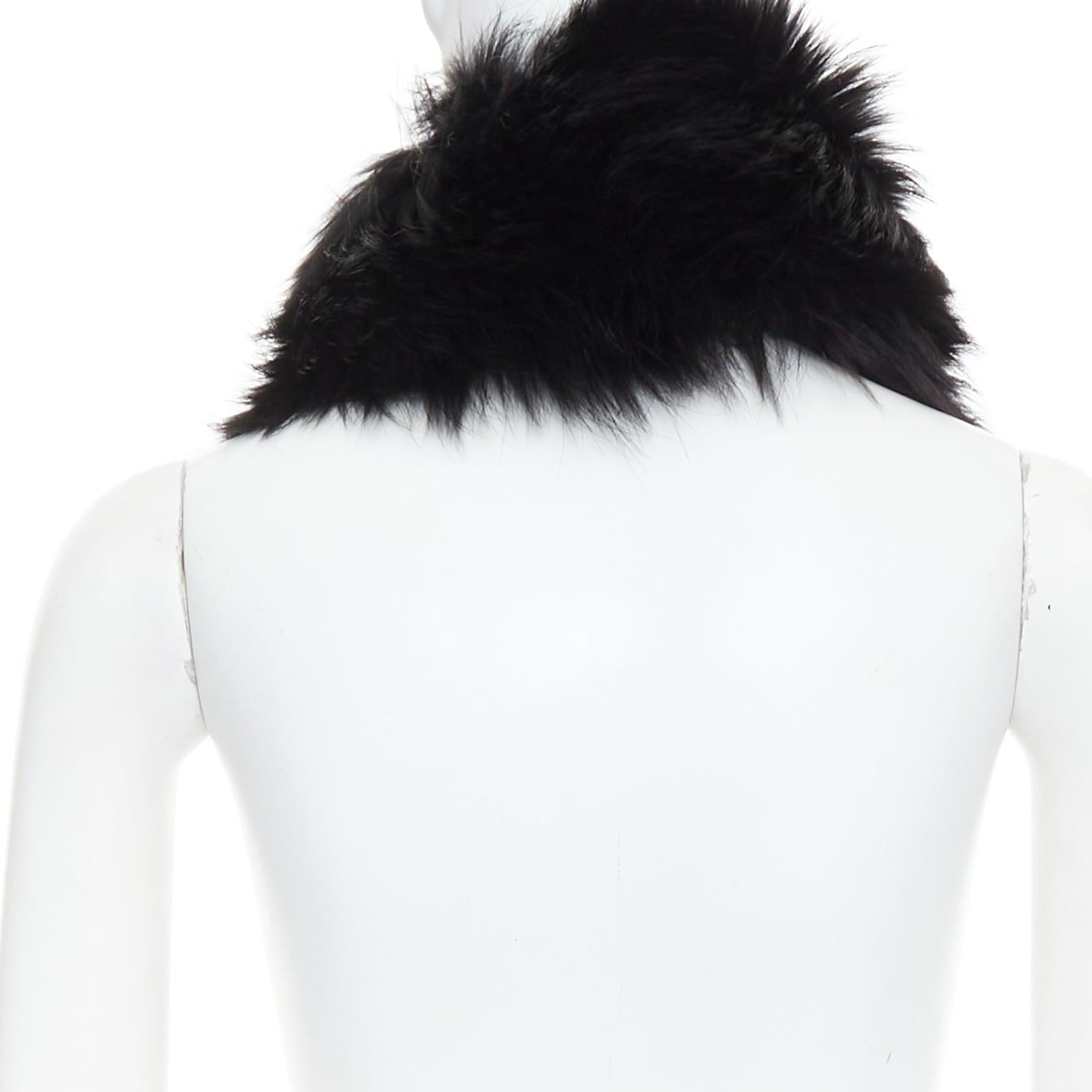 De las mujeres LOUIS VUITTON 2019 Stephen Sprouse negro piel marrón leopardo cuello bufanda graffiti en venta