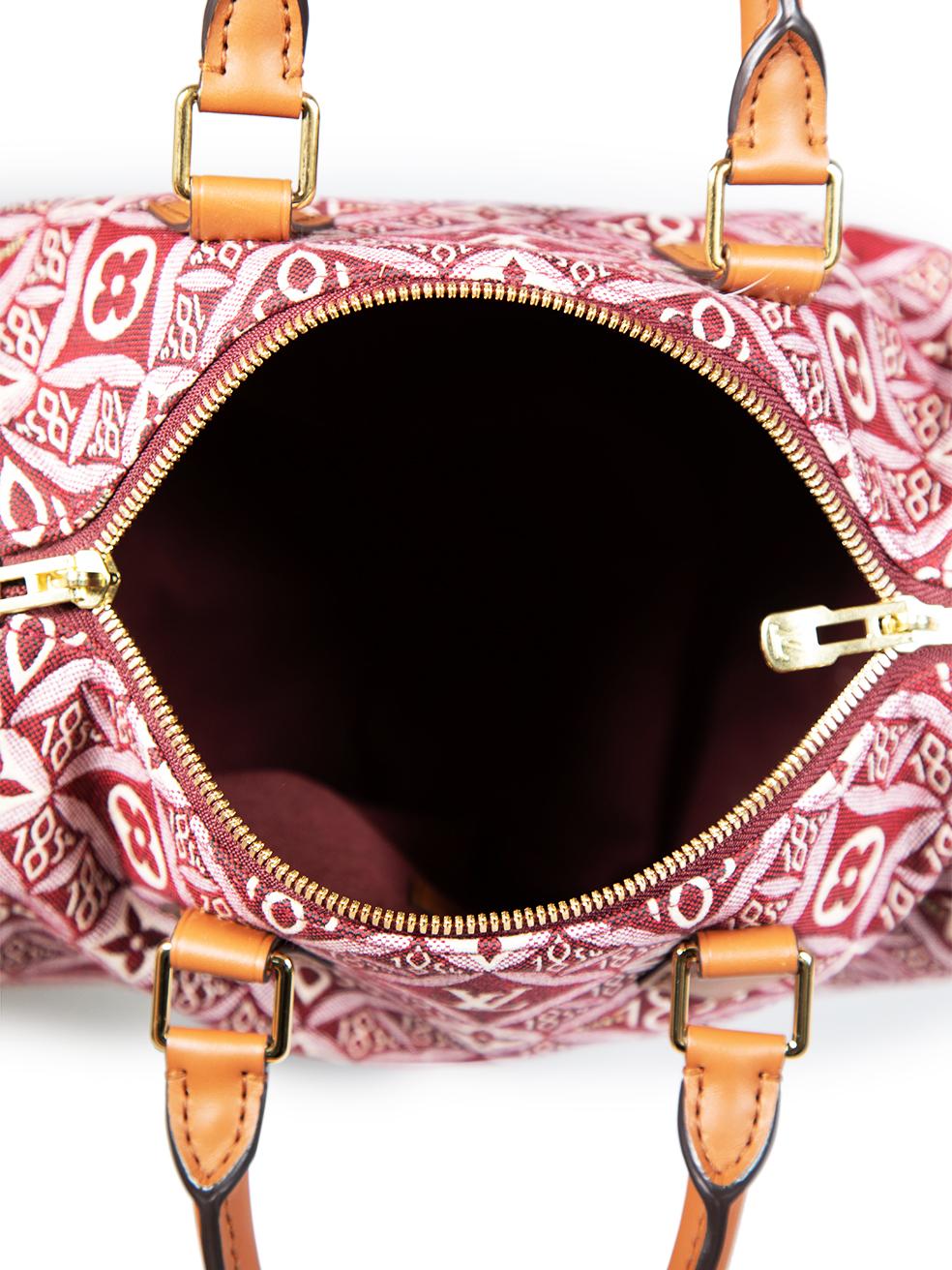 Louis Vuitton 2020 Burgundy Bordeaux Since 1854 Canvas Speedy Bandouliere 25 1