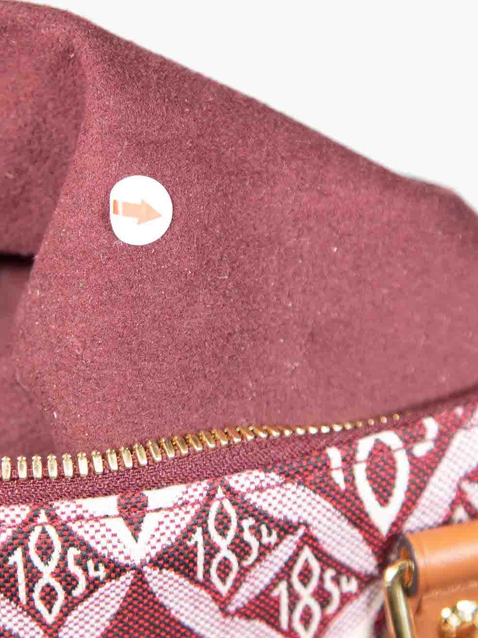 Louis Vuitton 2020 Burgundy Bordeaux Since 1854 Canvas Speedy Bandouliere 25 2