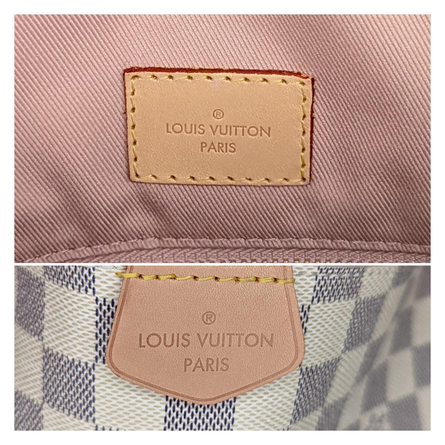 Gray Louis Vuitton 2020 Damier Azur Graceful PM Bag