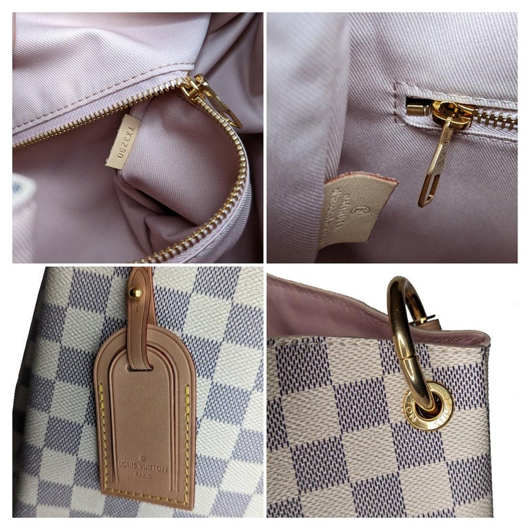 Louis Vuitton 2020 Damier Azur Graceful PM Bag For Sale 2
