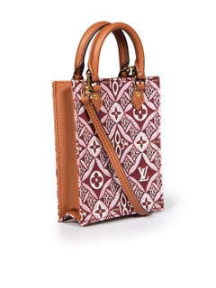 Louis Vuitton 2020 Jacquard Since 1854 Petit Sac Plat Bordeaux Top-Handle