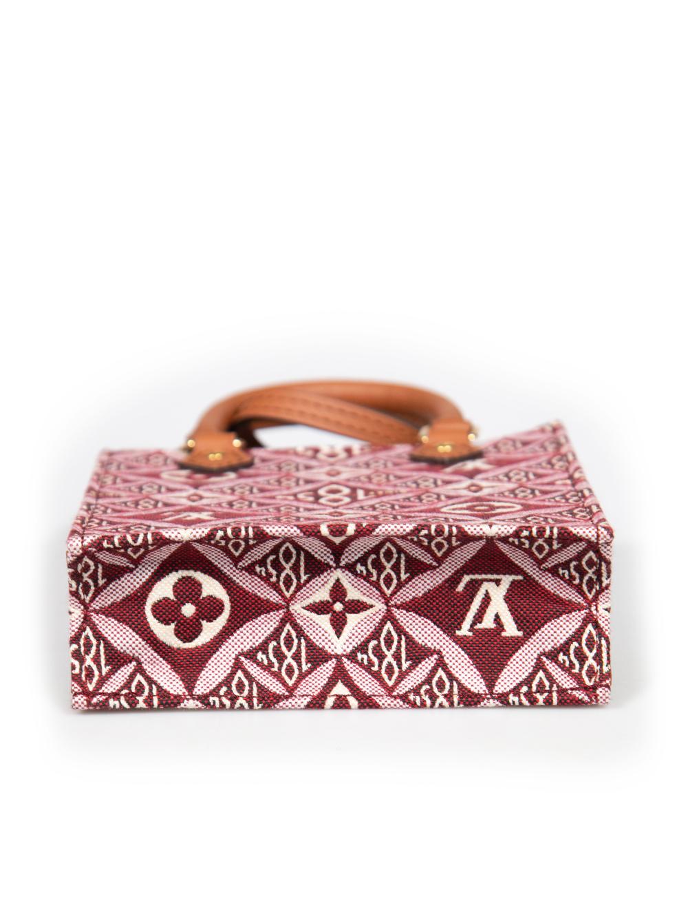 Women's Louis Vuitton 2020 Jacquard Since 1854 Petit Sac Plat Bordeaux Top-Handle For Sale