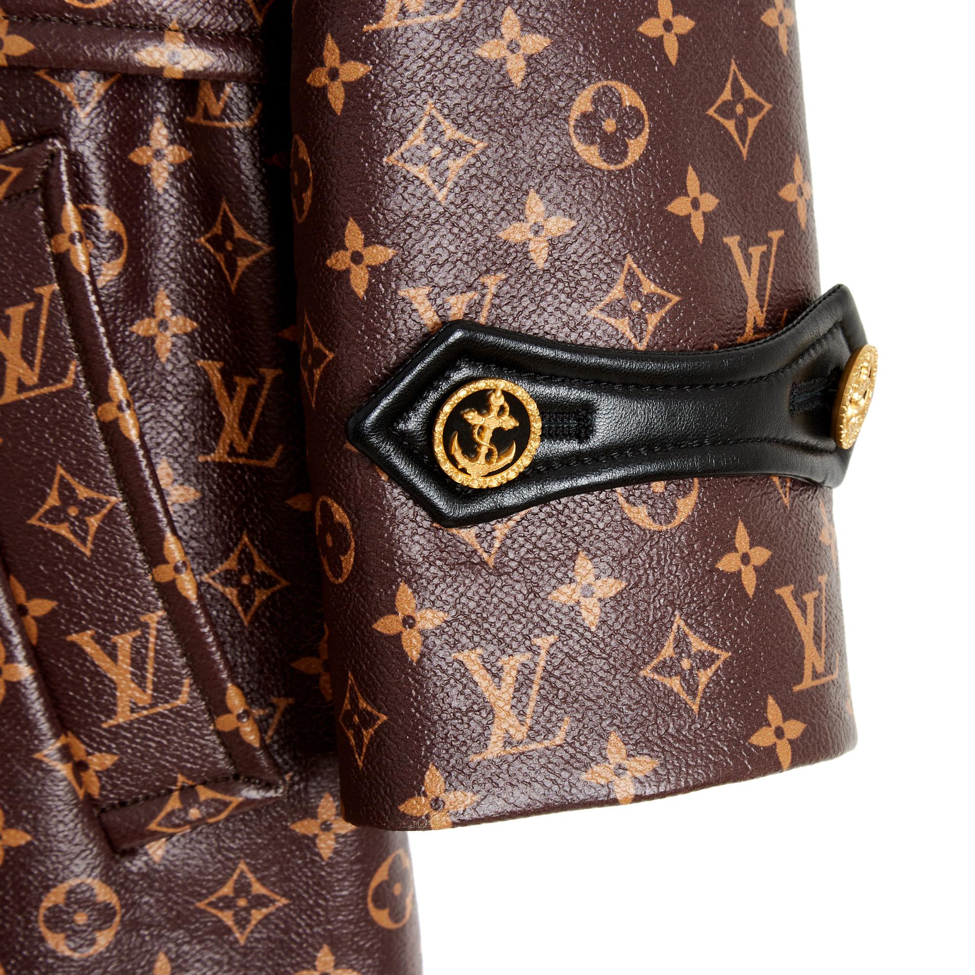 Louis Vuitton 2020 Manteau FR38 LV Silk Monogram Trench Coat UK10 US8 NWT For Sale 1