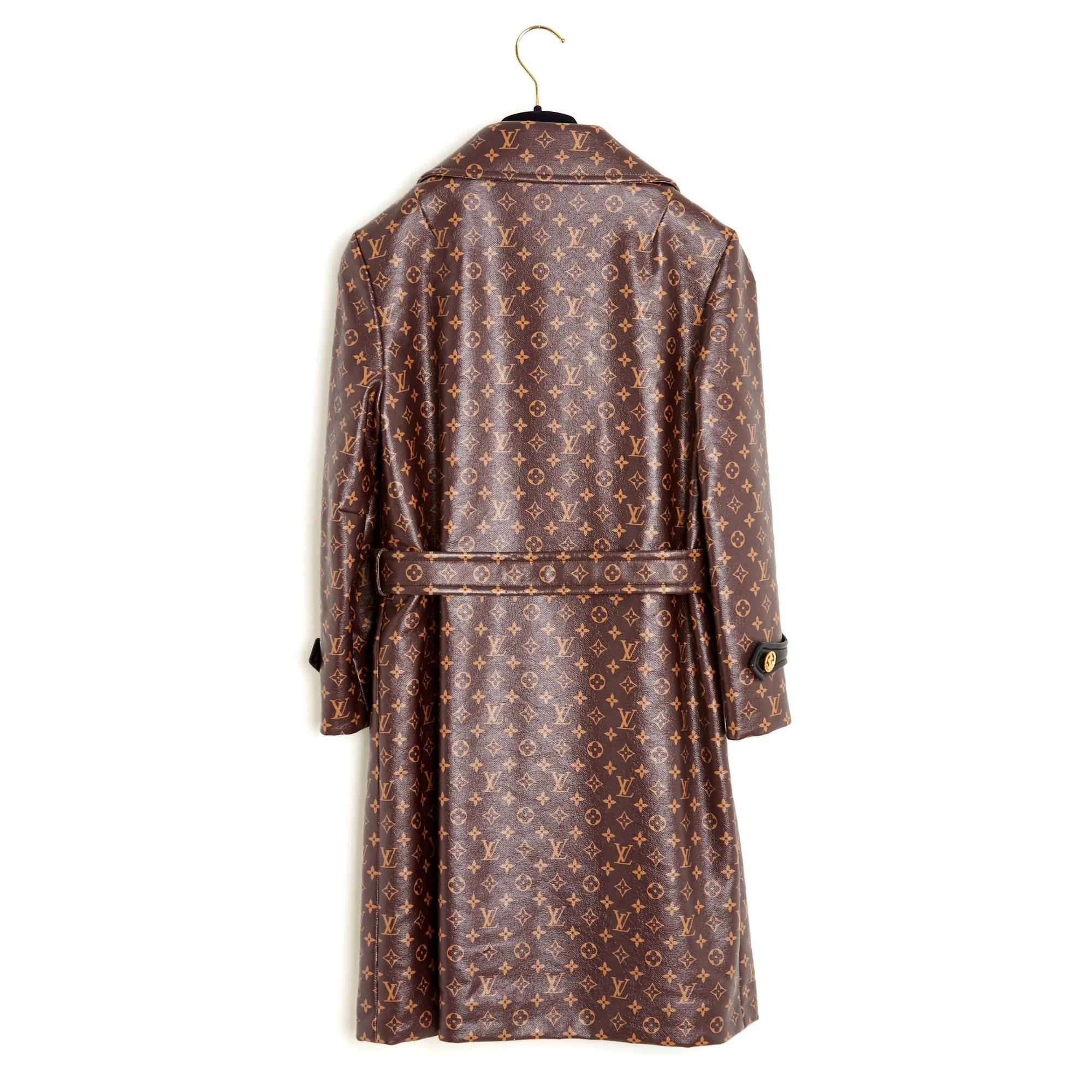 Louis Vuitton 2020 Manteau FR38 LV Silk Monogram Trench Coat UK10 US8 NWT For Sale 2