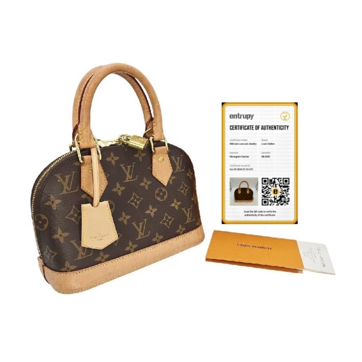 Indulge in ultimate luxury with the Louis Vuitton Monogram Alma BB Handbag. Made in France, with its iconic monogram canvas, golden padlock, and chic leather key bell, this handbag exudes timeless elegance. Crafted from high-quality materials and