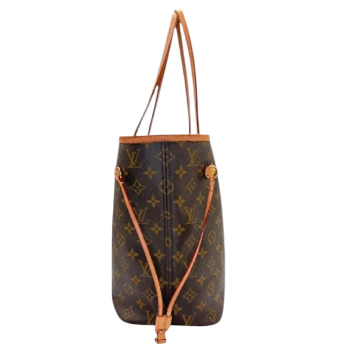Brown Louis Vuitton 2020 Neverfull Monogram Canvas MM Tote For Sale